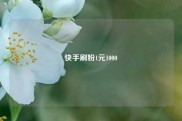 快手刷粉1元1000